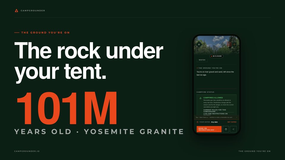 The rock under your tent.